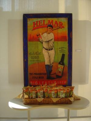 Picture, Helmar Brewing, Famous Athletes Card # 233, Babe RUTH (HOF), Classic swing, New York Yankees